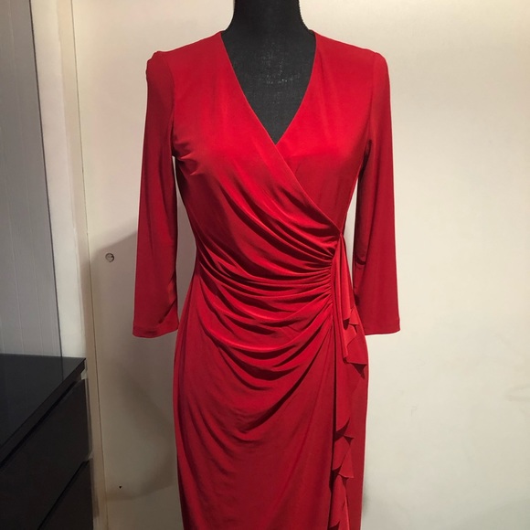 anne klein red dress